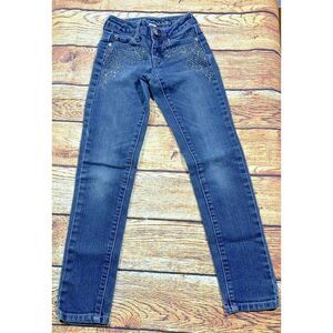 Girls Justice Premium Jeans Size 8S Rhinestone Front Back Pocket Stitching